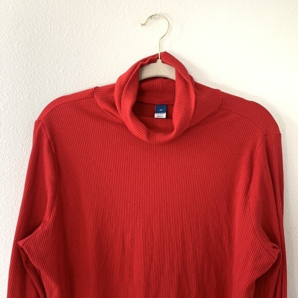 Old Navy Womens Plus Size 2X Red Ribbed Cowl Neck Pullover Sweater - Picture 2 of 6